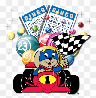 Image Of Ncsc's Mascot Safetypup® Driving A Red Racecar - Indy Bingo Clipart