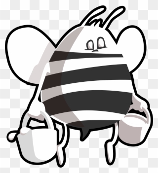 Bee Normal Black White Line Tzunghaor 1979px 291 - Bee Carrying Honey Charms Clipart