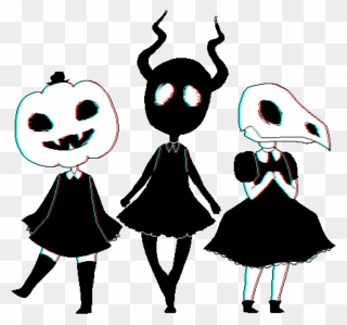 Girls Drawing Creepy Halloween Mask Masks Black Blackth - Halloween Transparent Clipart