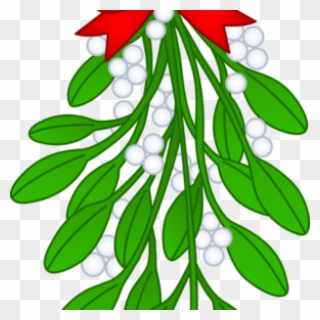 Free Mistletoe Clipart Christmas Mistletoe With Red - Clipart Transparent Background Mistletoe - Png Download
