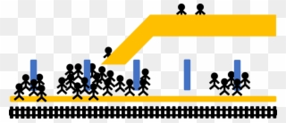Current Situation Of Uneven Platform Crowding Causes Clipart