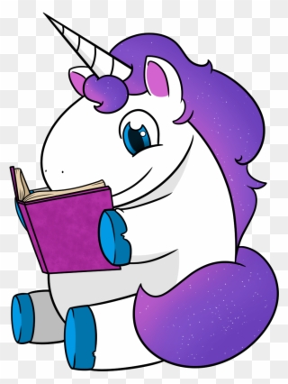 Because Words Are Magical Clip Art Transparent Library - Unicorn Reading A Book - Png Download