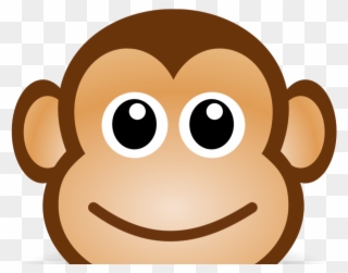 Kindergarten Clipart Computer - Monkey Face Cartoon - Png Download