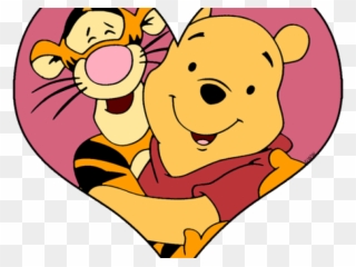 Hug Clipart Valentine - Tigger And Pooh Love - Png Download