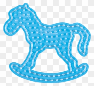 Rocking Horse Peg Board For Hama Maxi Beads - Hama Rocking Horse Maxi Pegboard Clipart
