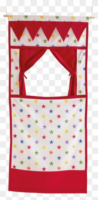 Doorway Puppet Theatre, Rainbow Star - Fiesta Crafts Doorway Puppet Theatre, Rainbow Star Clipart