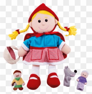Hand Puppet Set, Little Red Riding Hood - Little Green Riding Hood Baby Dolls Clipart
