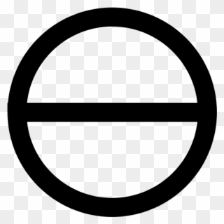 Line Within Circle - Circle Line Symbol Clipart