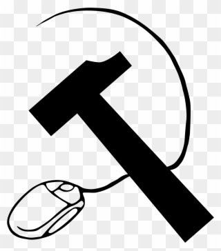 Hammer And Mouse - Working Class Symbol Clipart