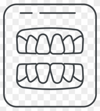 Dental X-ray Radiograph Icon - Dentures Clipart