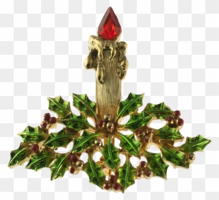 Jj Christmas Candle Brooch From Krombholzjewelers On - Елка Новый Год Рисунок Clipart