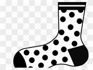 Socks Clipart Polka Dot Sock - Polka Dot Sock Clipart - Png Download