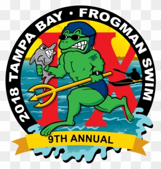 2018 Tb Frogman Swim Coin - Cartoon Clipart