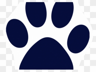 Navy Clipart Paw Print - Blue Dog Paw - Png Download