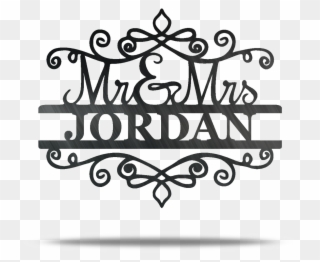 Mr & Mrs Split Monogram Png Clipart