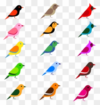 Songbird Clipart Woodland Bird - Simple Pictures Of Birds - Png Download