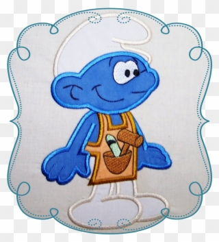 Smurf Applique Machine Embroidery Design Pattern-instant - Appliqué Clipart