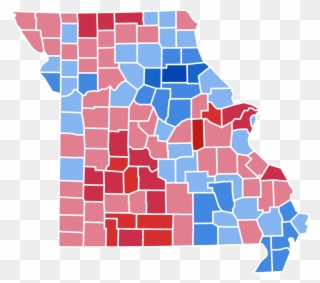 Missouri Senatorial Election Results By County, - Missouri Clipart ...