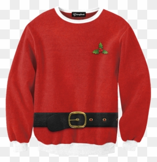 Christmas Sweater Png Santa Ugly Christmas Sweater - Santa Christmas Sweater Clipart