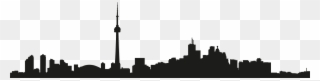 Toronto Skyline Silhouette Transparent - Toronto Skyline Black And White Clipart