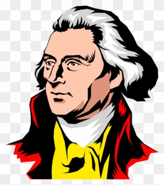 Vector Illustration Of Founding Father Thomas Jefferson - Paraphrasing The Declaration Of Independence Worksheet Clipart