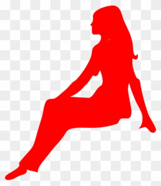 Silhouette Of Person Sitting Down Clipart