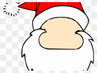 Santa Clipart Mask - Cartoon Transparent Background Santa Beard - Png Download