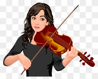 Why Every Person Should Play The Violin Drum Clip Art - Girl Playing Violin Clipart - Png Download