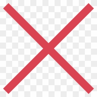 Open - Thin Red X Png Clipart