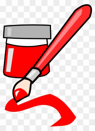 Paint Brush Clipart Paint Can - Red Paint Can Clipart - Png Download