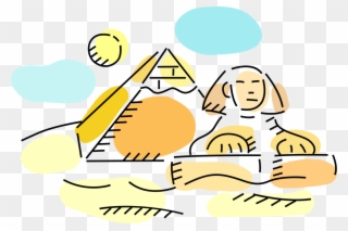 Pyramid Clipart Sphinx - Cartoon Pictures Of Egyptian Pyramids - Png Download