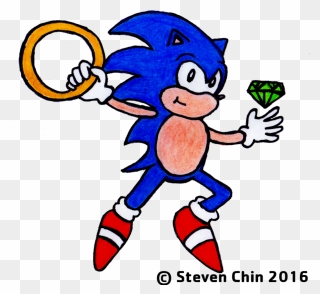 Sonic The Hedgehog Chaos Emerald And By - Chaos Emeralds Clipart
