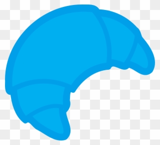 Blue Croissant Clipart