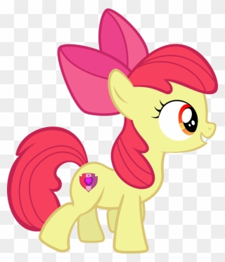 Apple Bloom With Her Cutie Mark - Apple Bloom With Cutie Mark Clipart