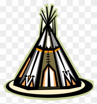 Vector Illustration Of North American Indigenous Indian - Indianentent Clipart