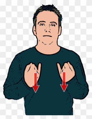 Sick British Sign Language Dictionary Clip Art Library - Sign Language For Ill - Png Download
