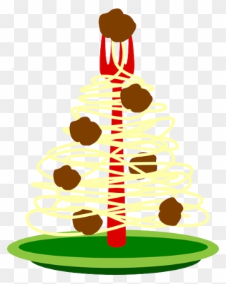 Food, Plate, Spaghetti, Tree, Christmas, Holiday, Fork - Spaghetti Christmas Tree Clipart