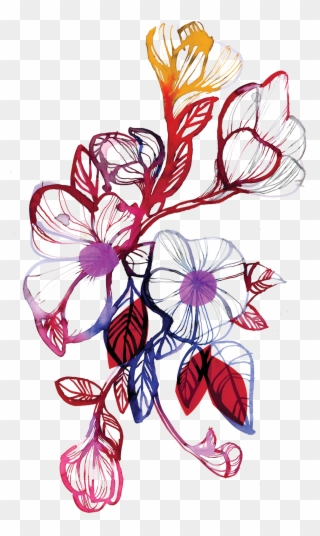 Tattly Floral Flourish Stina Persson 00 V=1531940314 - Tatouage Png En Couleur Clipart