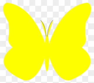 Yellow Butterfly Clipart - Png Download