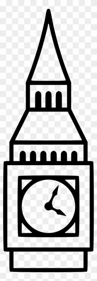 Png File - Black And White Big Ben Icon Clipart