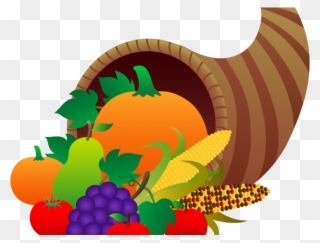 Gourd Clipart Thanksgiving - Transparent Background Cornucopia Clip Art - Png Download