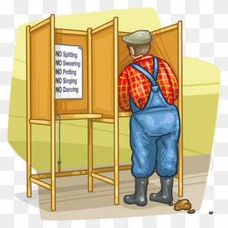 Polling Booth - Can Cartoon Voting Booth Clipart
