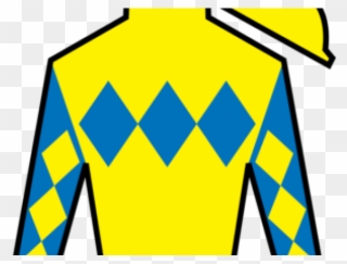 Blue And Yellow Jockey Shirt Clipart