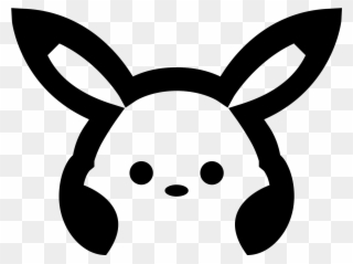 This Icon For Pokemon Is An Image Of Pikachu - Black White Pikachu Icon Clipart