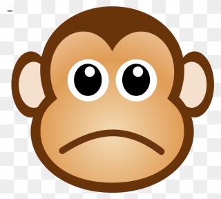 Sad Monkey Clip Art - Mother Face Sad Cartoon - Png Download