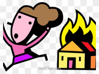 House Clipart Fire - House On Fire Clipart - Png Download