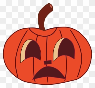 Halloween Faces Clip Art - Sad Jack O Lantern - Png Download