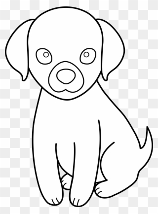 Black And White Puppy Dog House Clipart Uploaded By - Drawing - Png Download