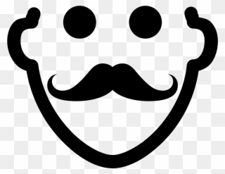 Emoji Face Clipart Moustache Man - Logo Kumis - Png Download