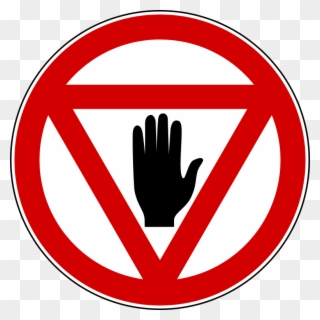Picture Of A Stop Sign Free Download Clip Art - Road Sign With A Hand - Png Download
